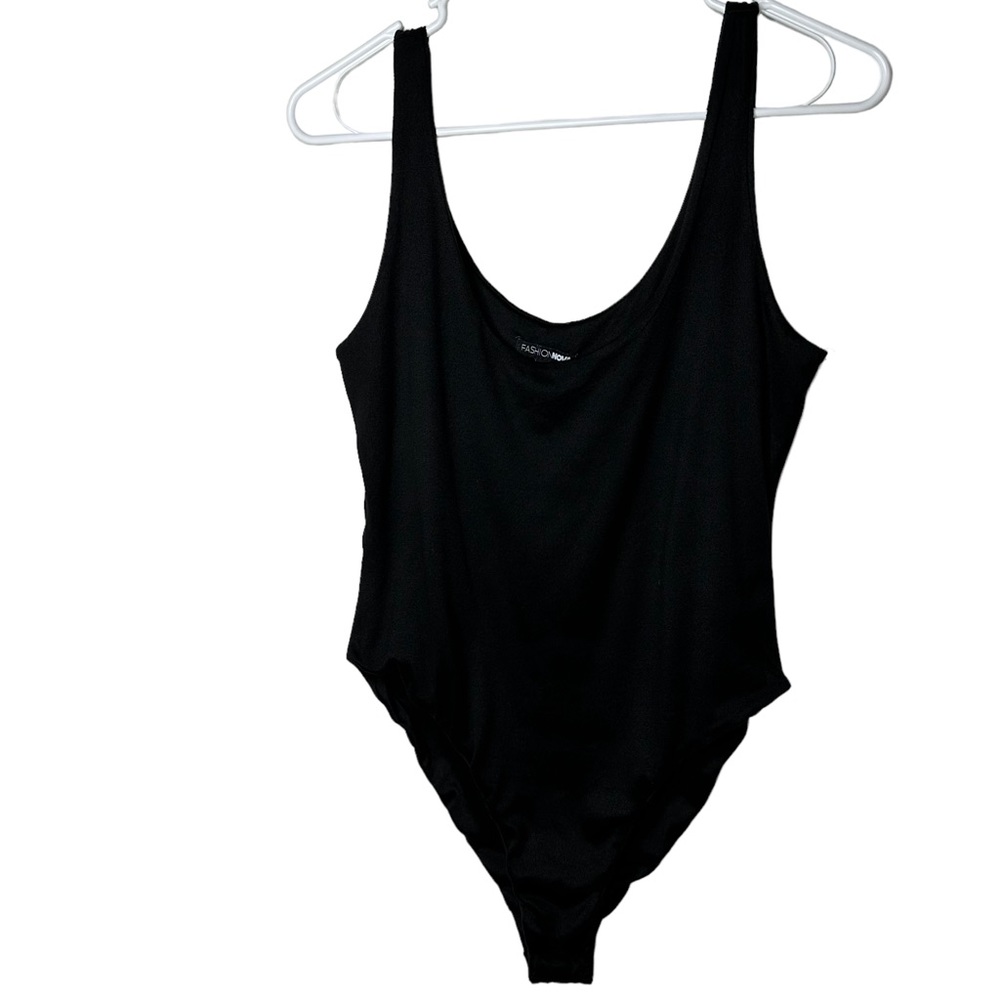 Fashion Nova black bodysuit sleeveless double lined size M